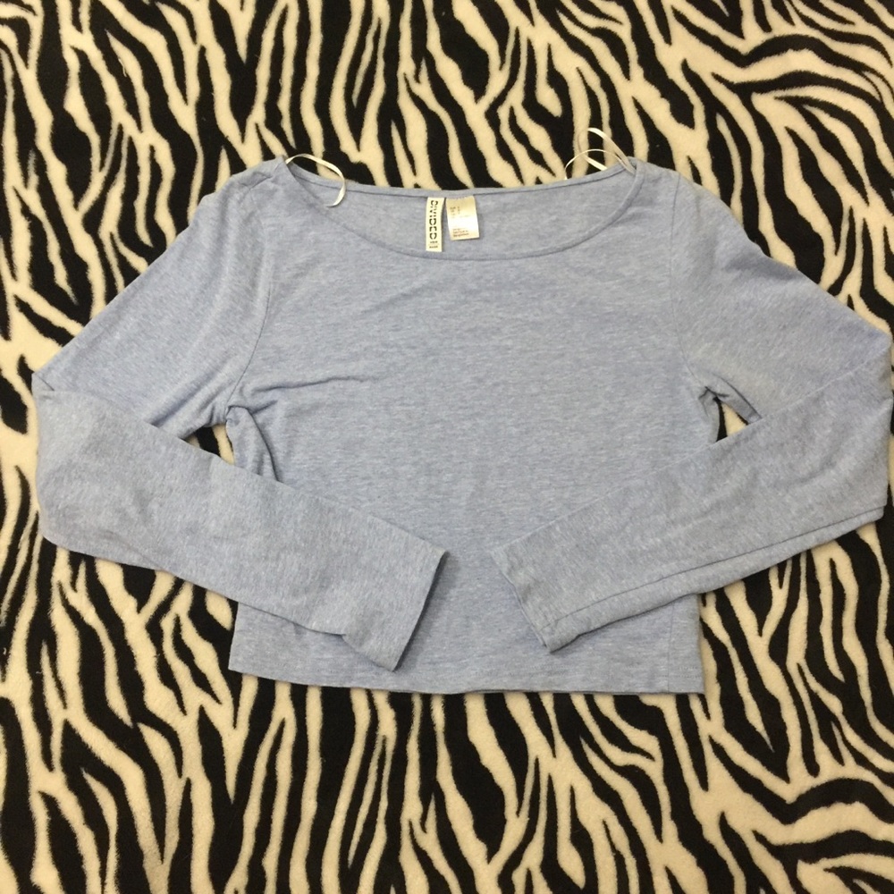 Light blue crop top